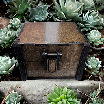 Stylishly Crafted Wood Jewelry Box, Vintage Box Gift For Her, Classic Black Stylish Card Storage, Gathering Deck Box, Treasure Chest Box