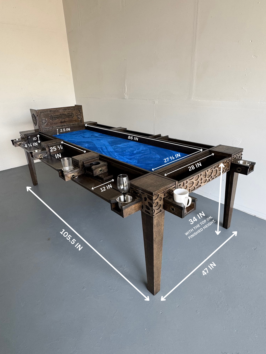 8-Seat D&D Gaming Table: Multifunctional Role Playing Table