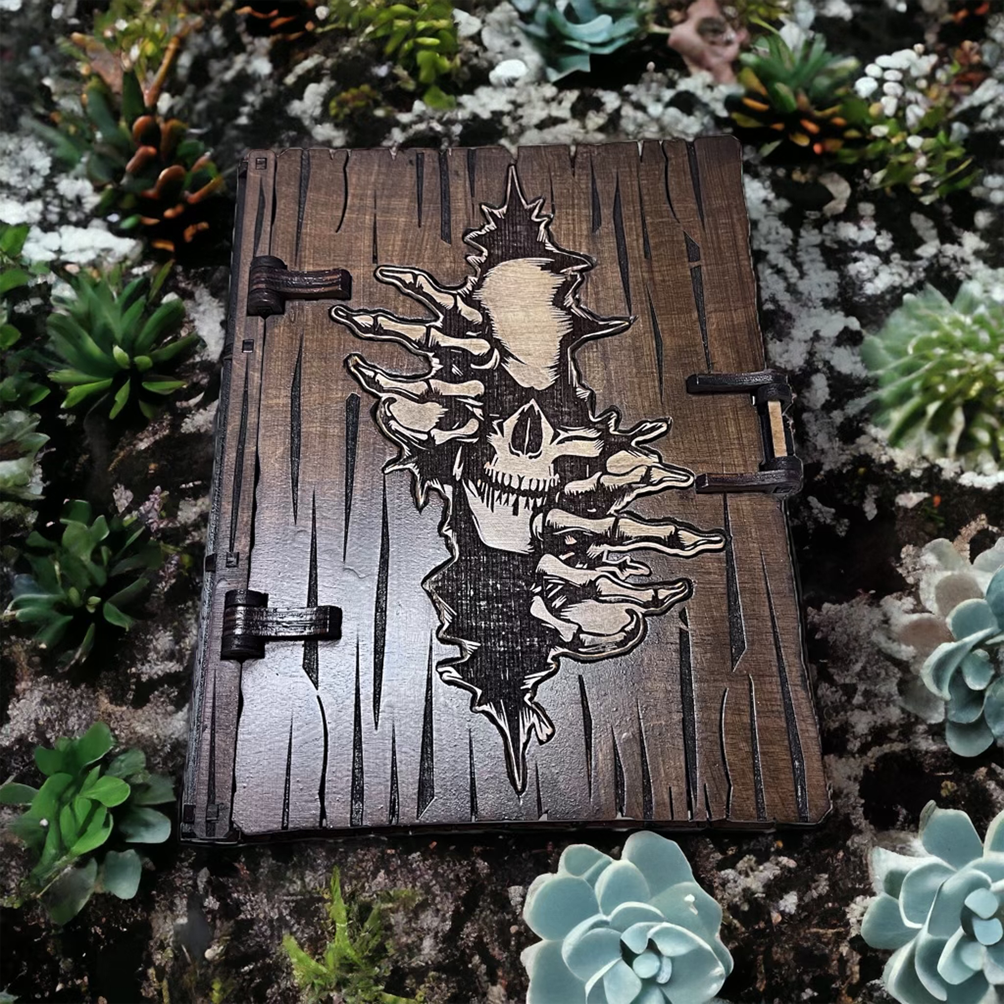 Perfect Box For Efficient Storage, Legacy Engraved DIY Storage Box, Skull Printed Retro Style Card Box