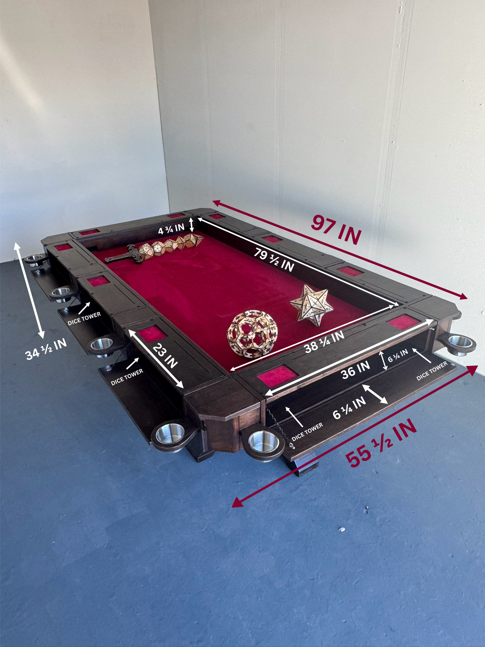 Board Game Table, D&D Role Playing Gaming Table, Multifunctional Gaming Dining Table, Custom Board gaming table, Gaming table for 8