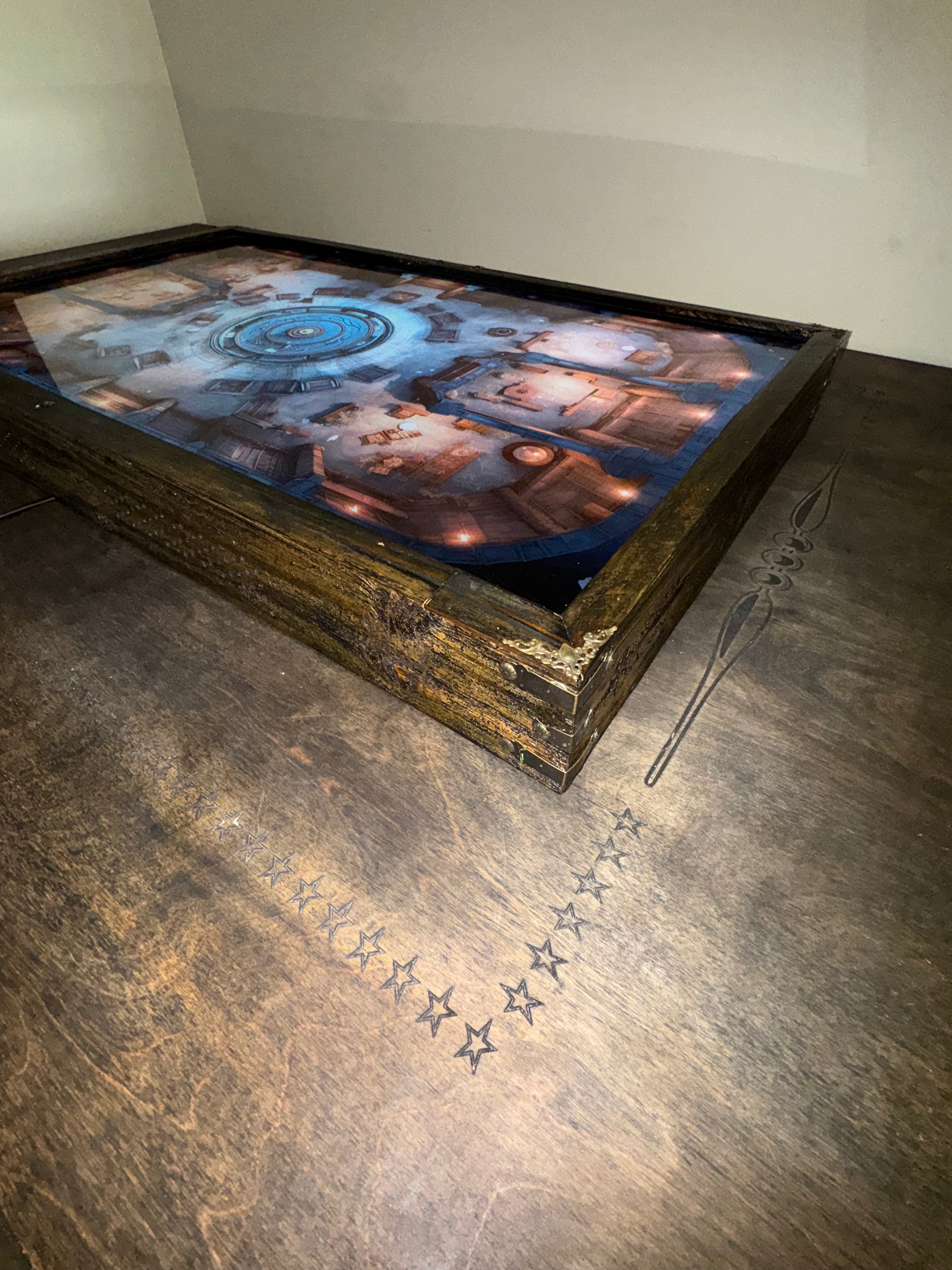 Gaming table, RPG digital map case, Tv case, , dnd gaming table.