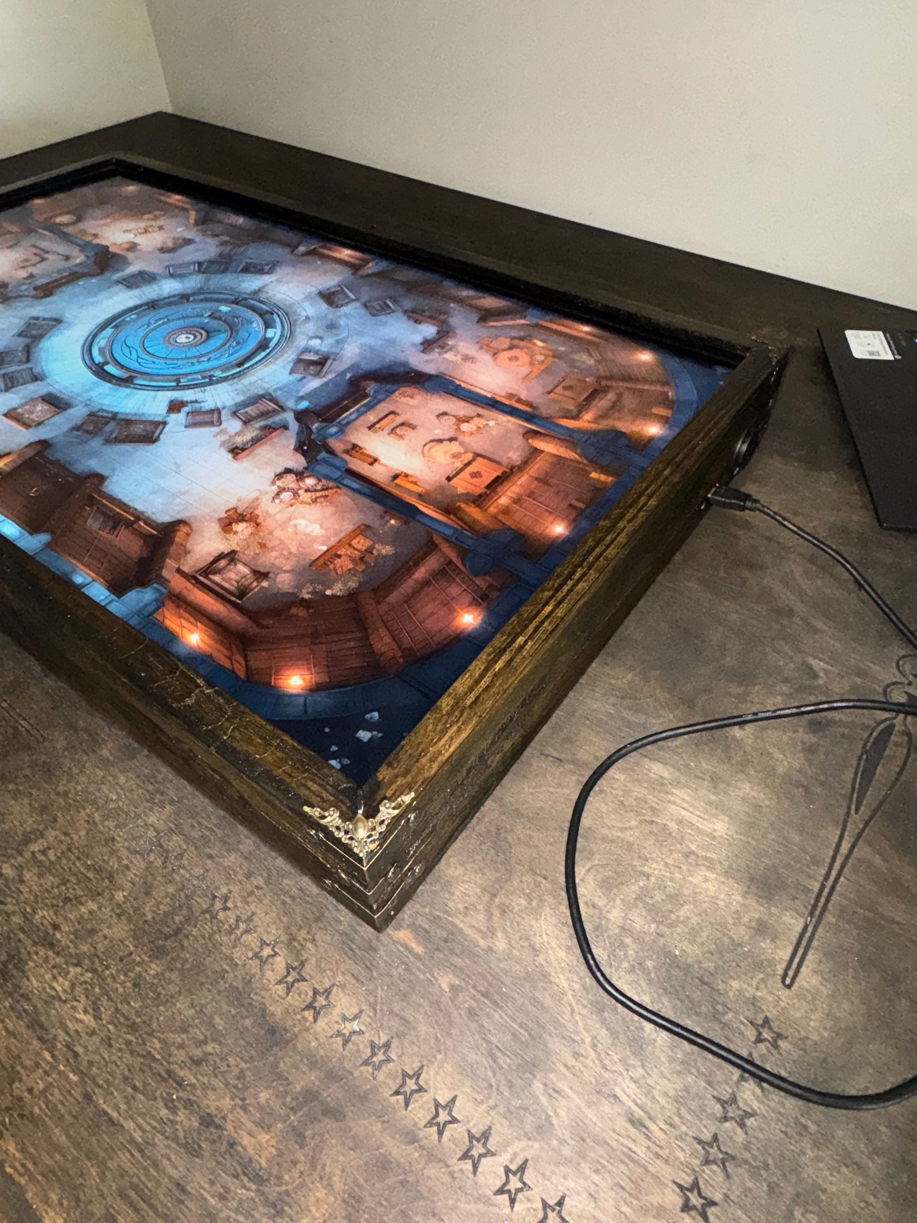 Gaming table, RPG digital map case, Tv case, , dnd gaming table.
