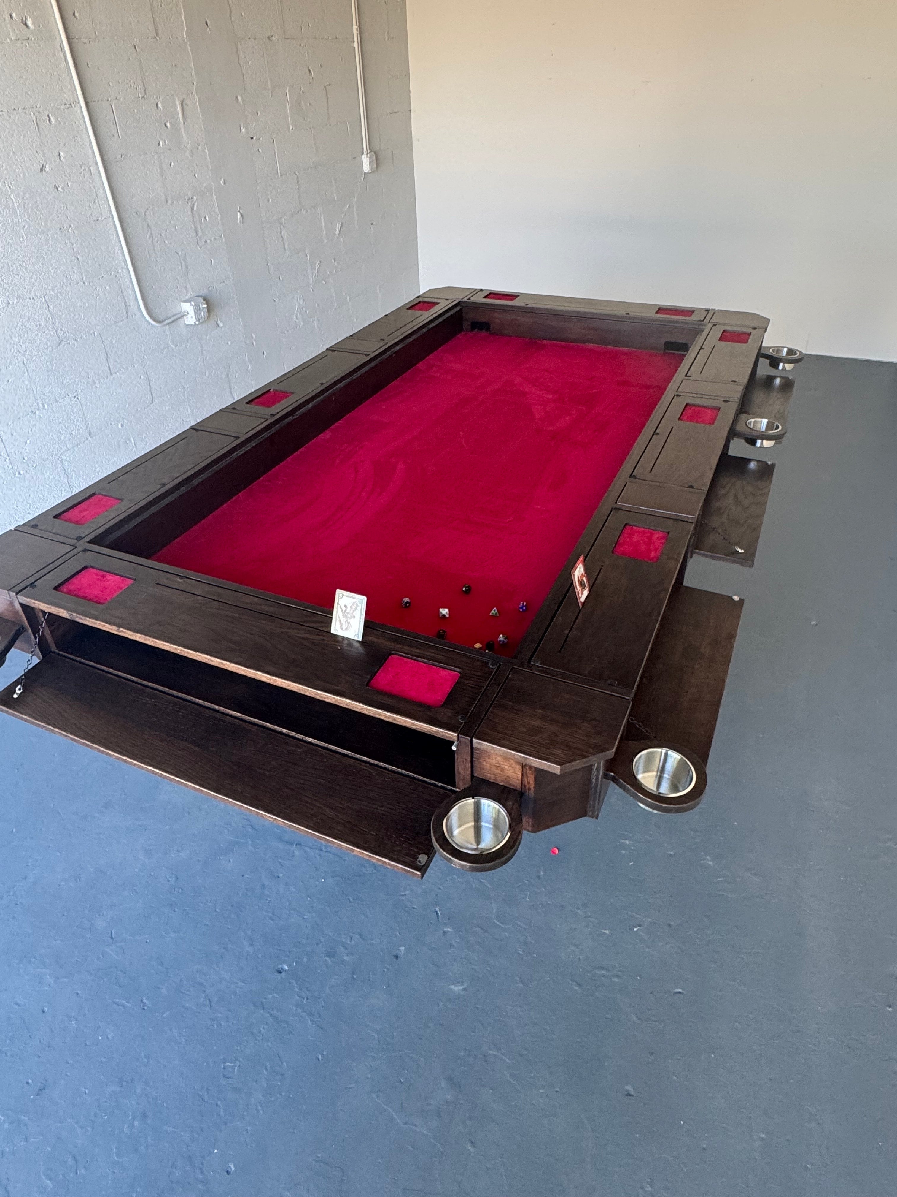 Board Game Table, D&D Role Playing Gaming Table, Multifunctional Gaming Dining Table, Custom Board gaming table, Gaming table for 8