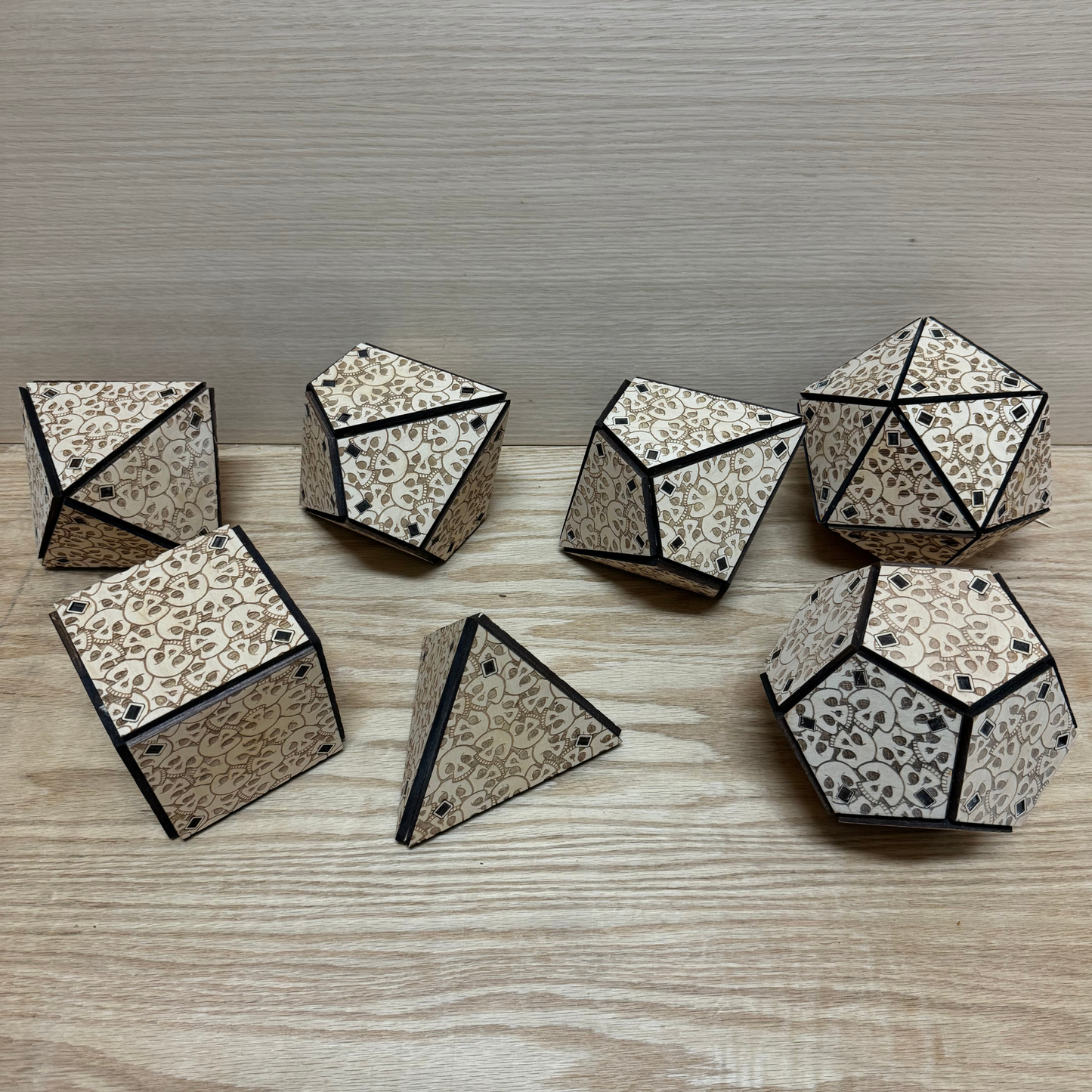 Dnd dice set. Dice dxf files. dodecahedron svg. Polyhedral dice set. 5" inches dnd dxf dice file