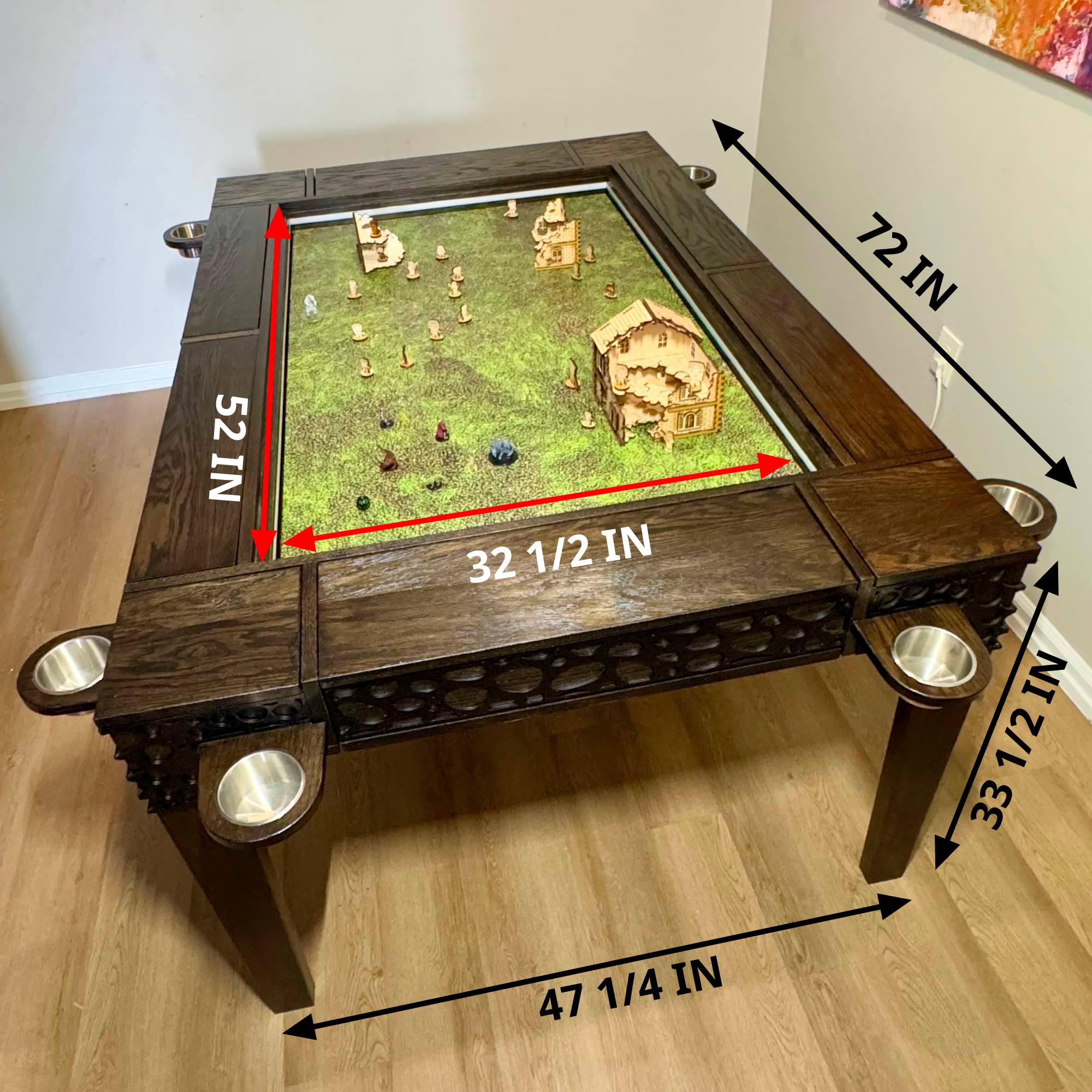 Multifunctional Gaming Dining Table, Digital screen with Storage. Custom Board game table