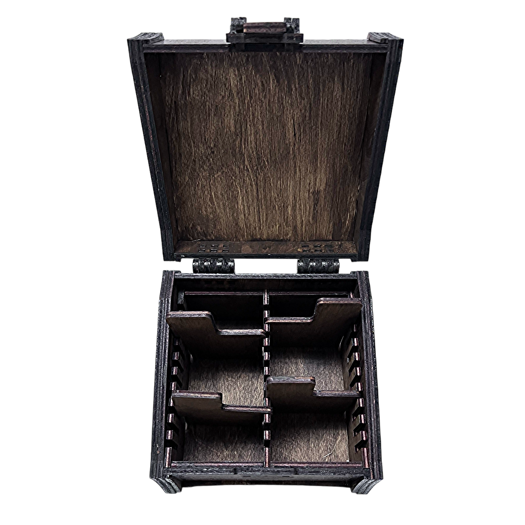 Stylishly Crafted Wood Jewelry Box, Vintage Box Gift For Her, Classic Black Stylish Card Storage, Gathering Deck Box, Treasure Chest Box