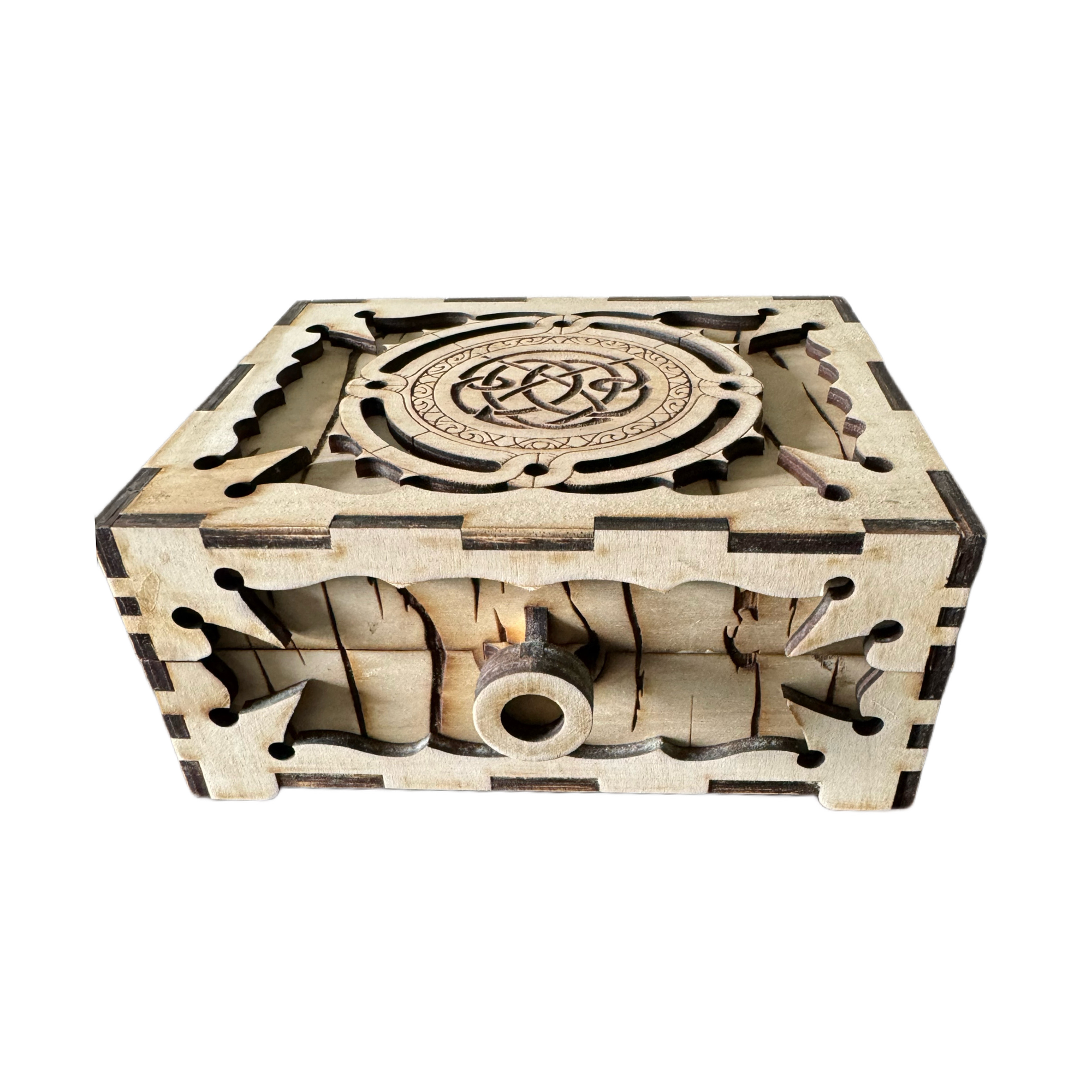 Unique DIY Wooden Vintage Style Jewelry Box, Engagement Gift Luxury Box, Handmade Wooden Gift Box, Secret Carved Box For Groom, Box Kit
