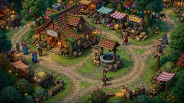 Animated Battlemap Pack — Village Squares (5 Maps)