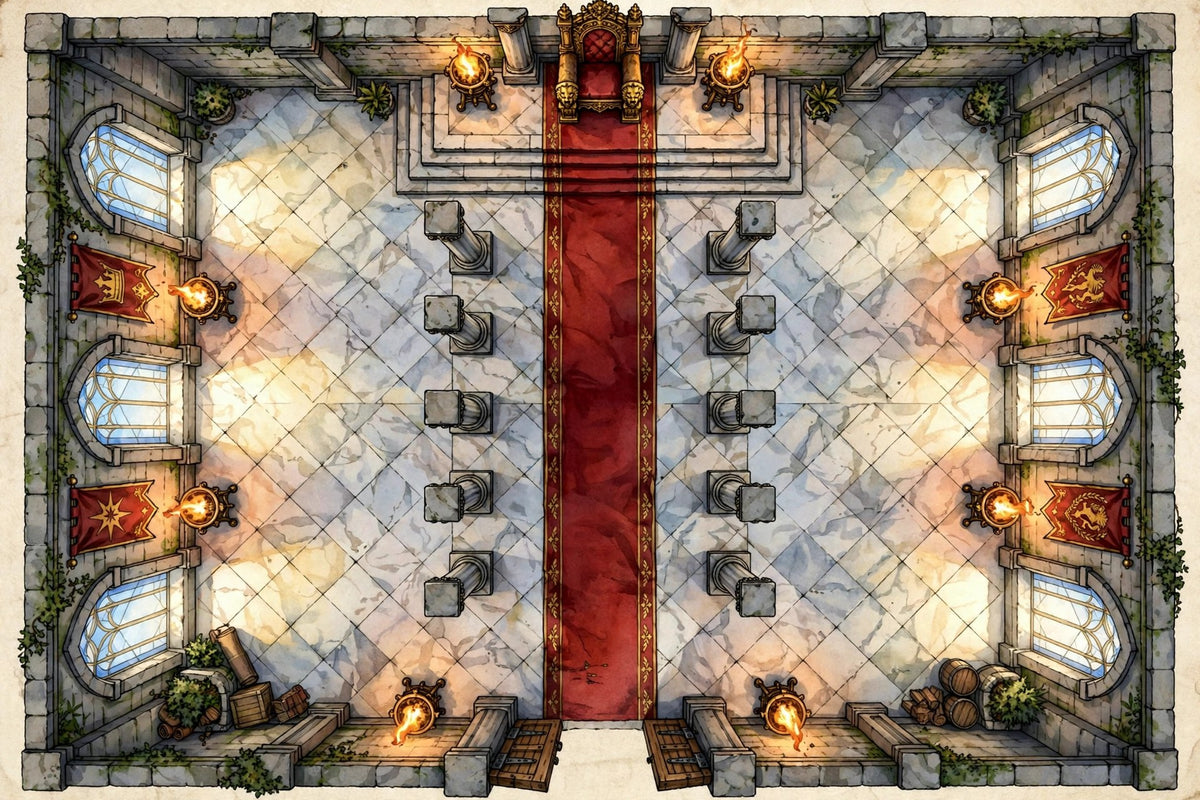 Animated Battlemap Pack — Dungeons & Dragons (5 Maps)