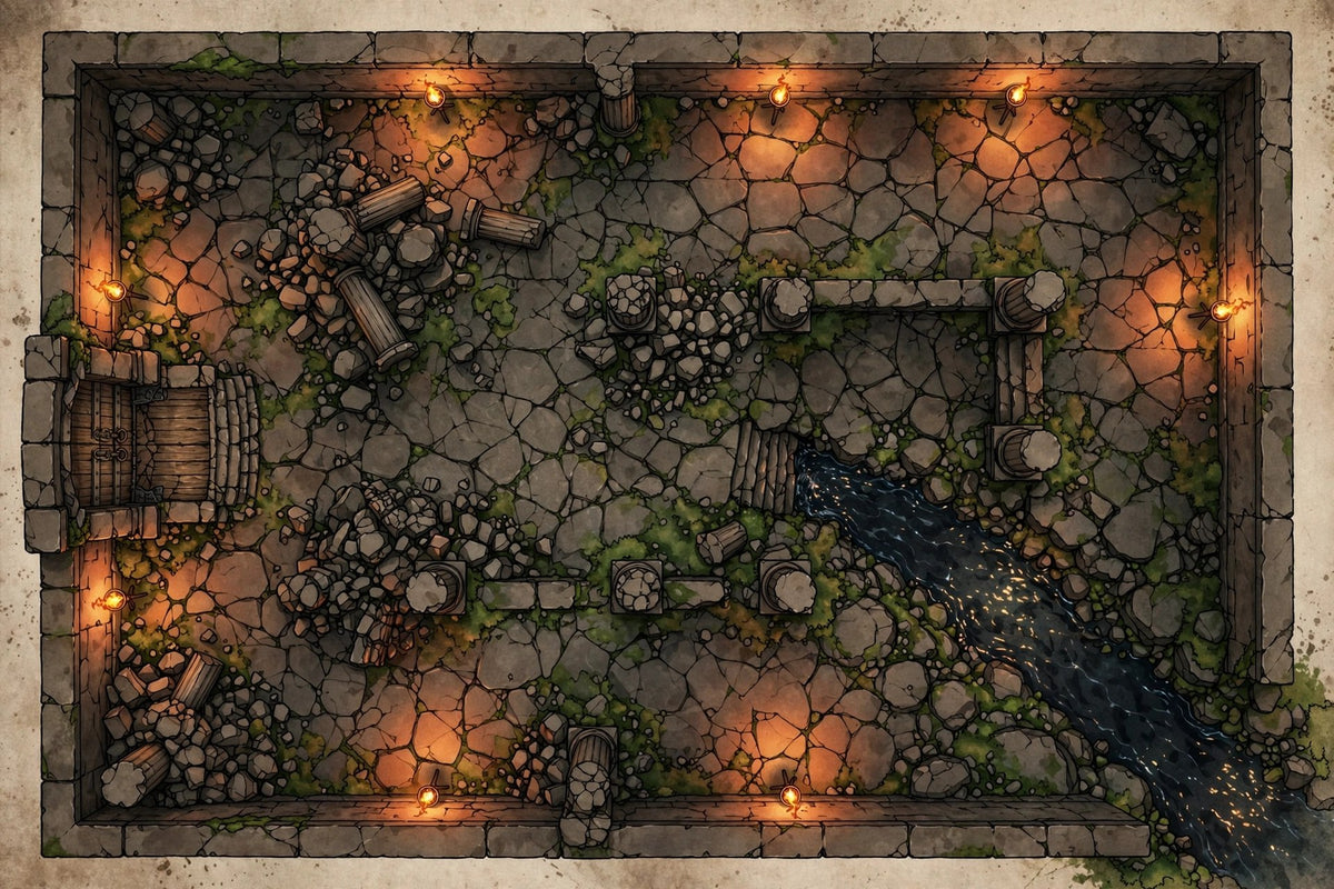 Animated Battlemap Pack — Dungeons & Dragons (5 Maps)
