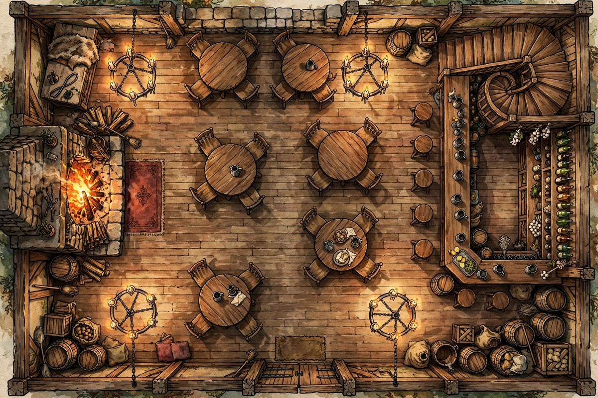 Animated Battlemap Pack — Dungeons & Dragons (5 Maps)