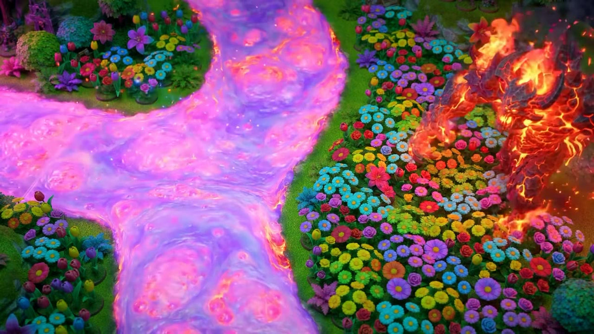 Animated Battlemap Pack — Candy Lava Gardens (5 Maps)
