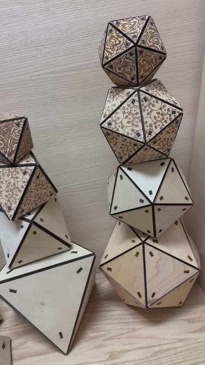 Dnd dice set. dodecahedron . Polyhedral dice set. 6 inches dice