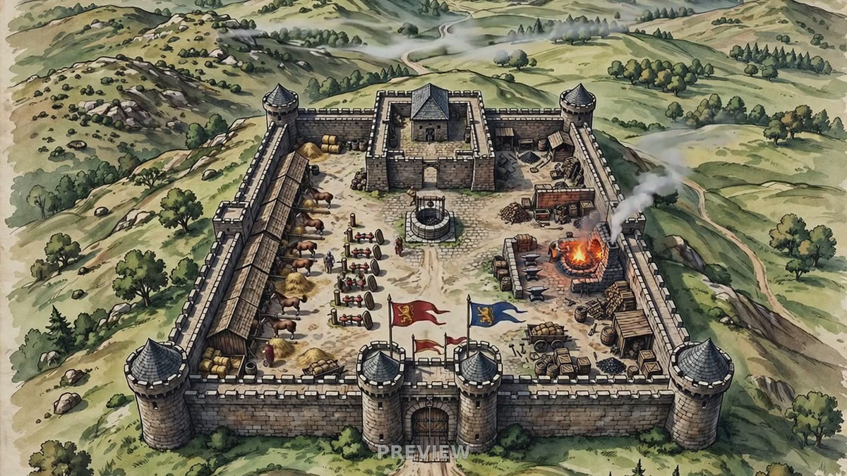 Preview: Frontier Keep animated battlemap