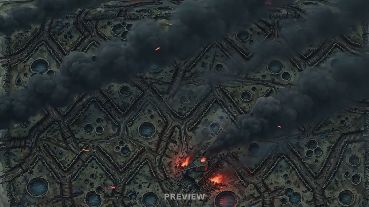 Preview: Trench Battlefield animated battlemap