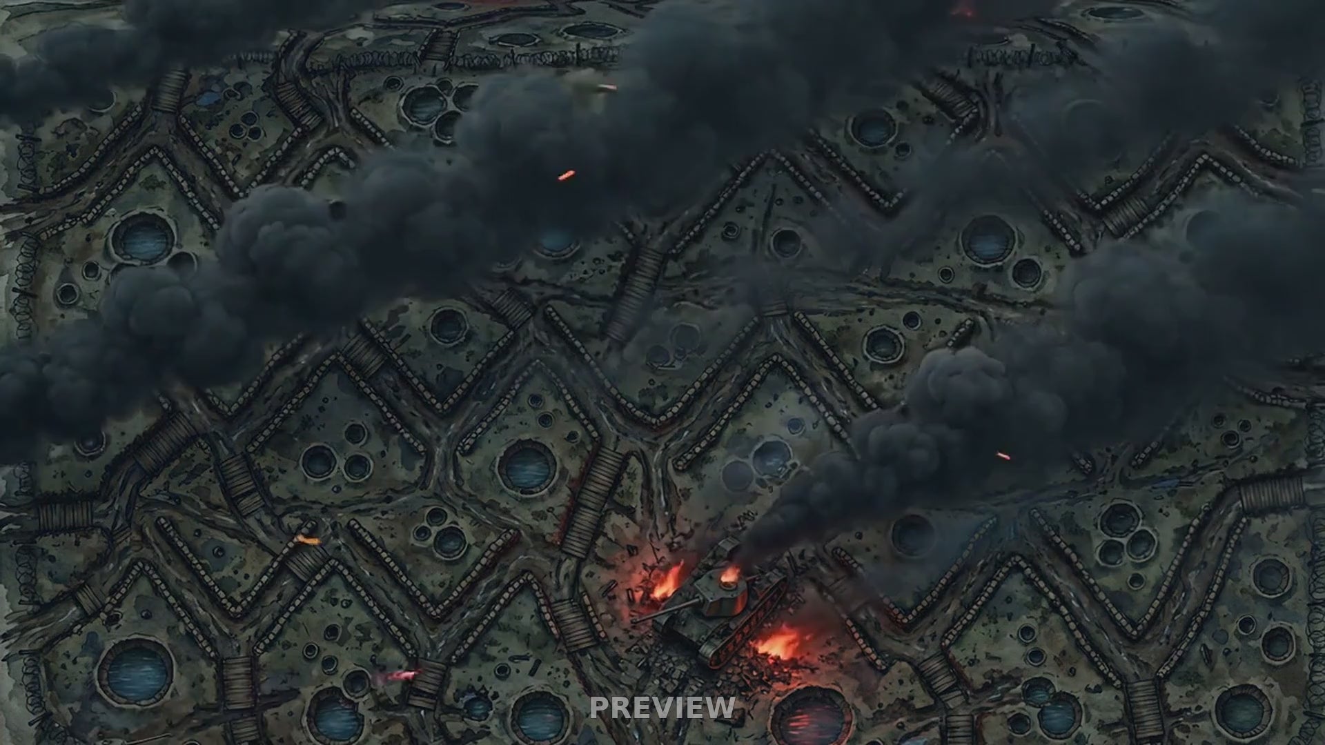 Preview: Trench Battlefield animated battlemap