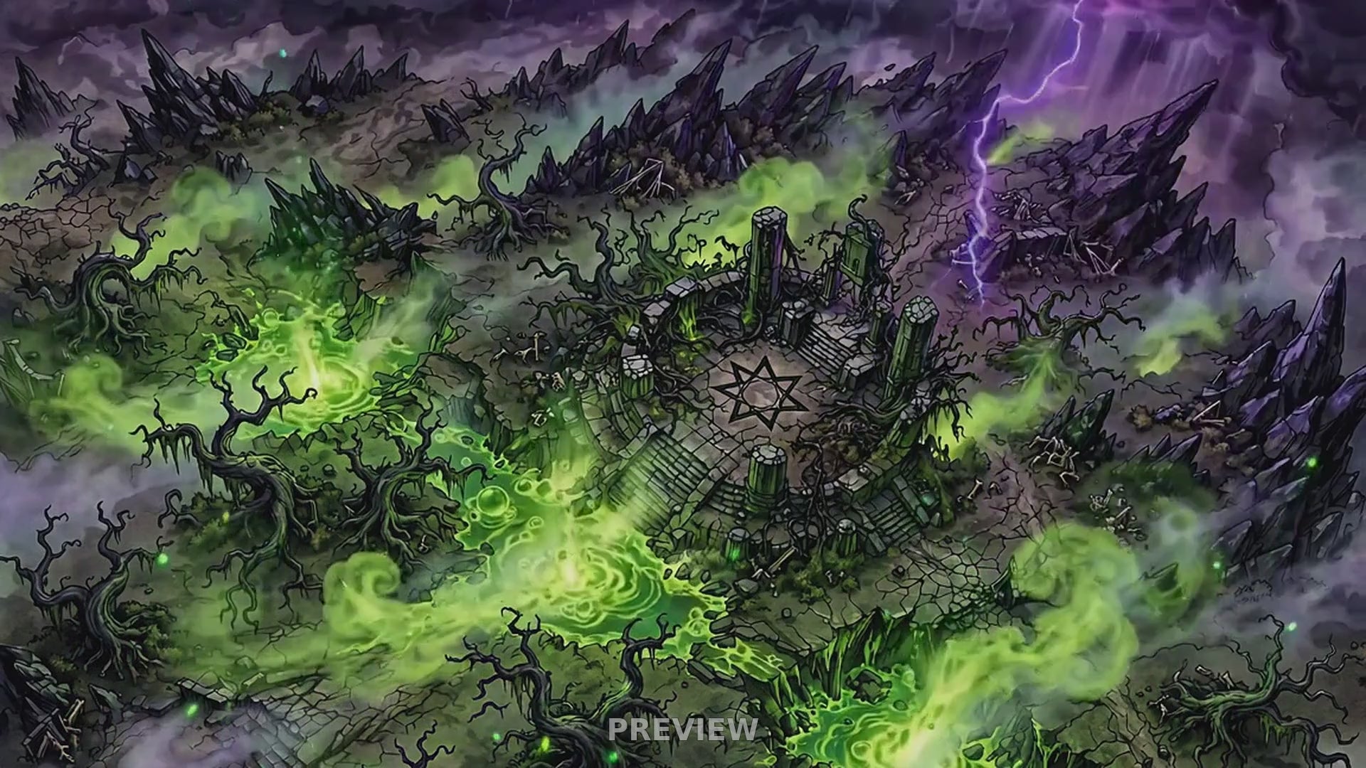Preview: Chaos Wastes animated battlemap