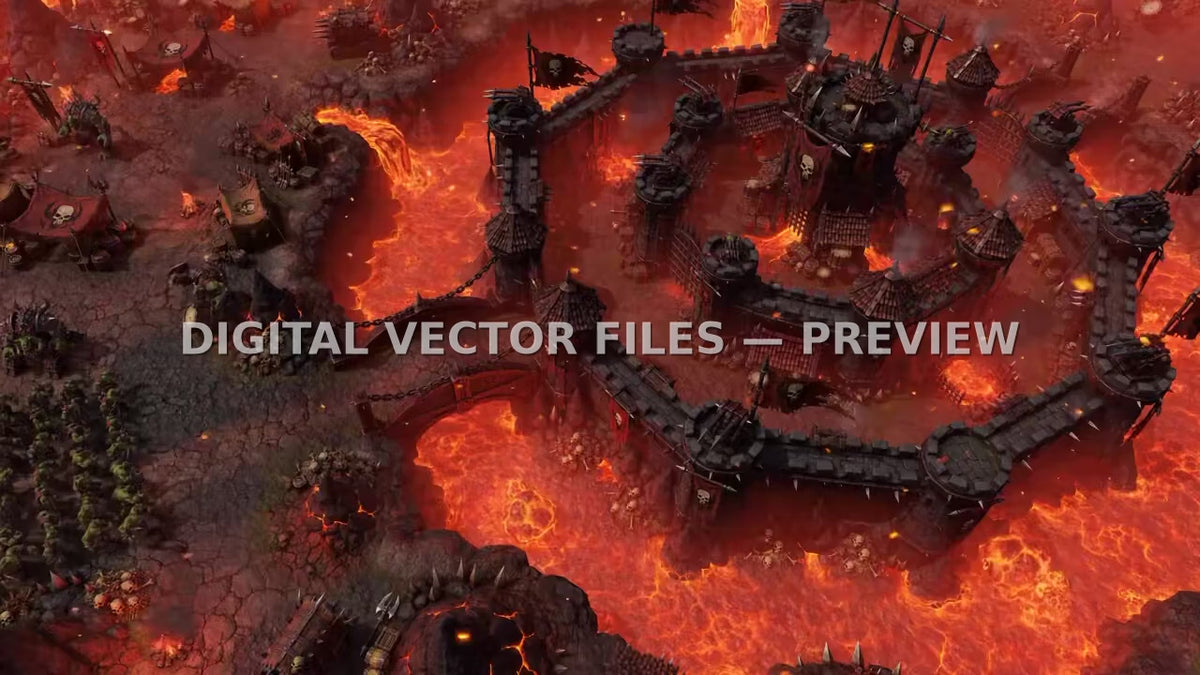 Animated Battlemap Pack — Molten Fortresses (5 Maps)