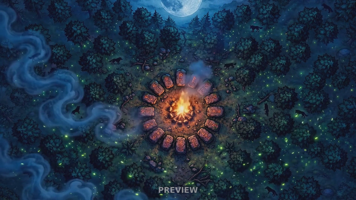 Preview: Moonlit Grove animated battlemap