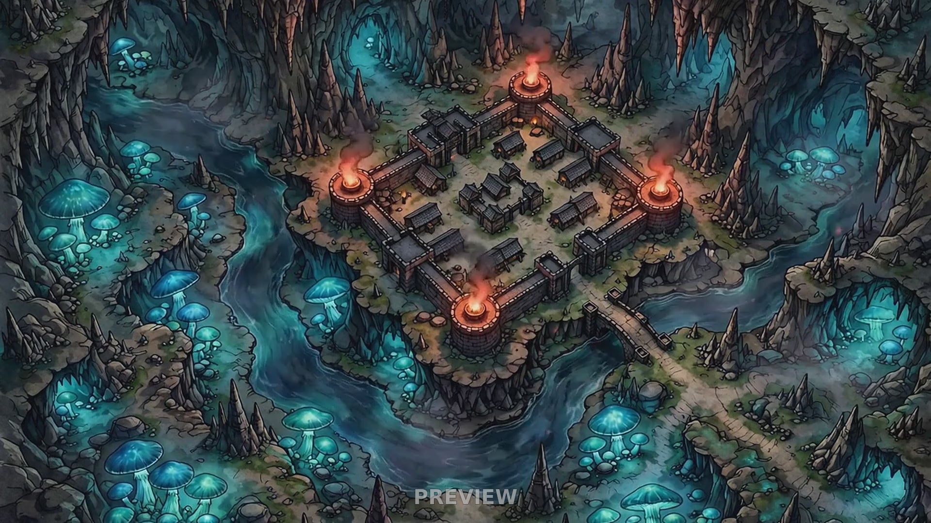 Preview: Darklands Vault animated battlemap