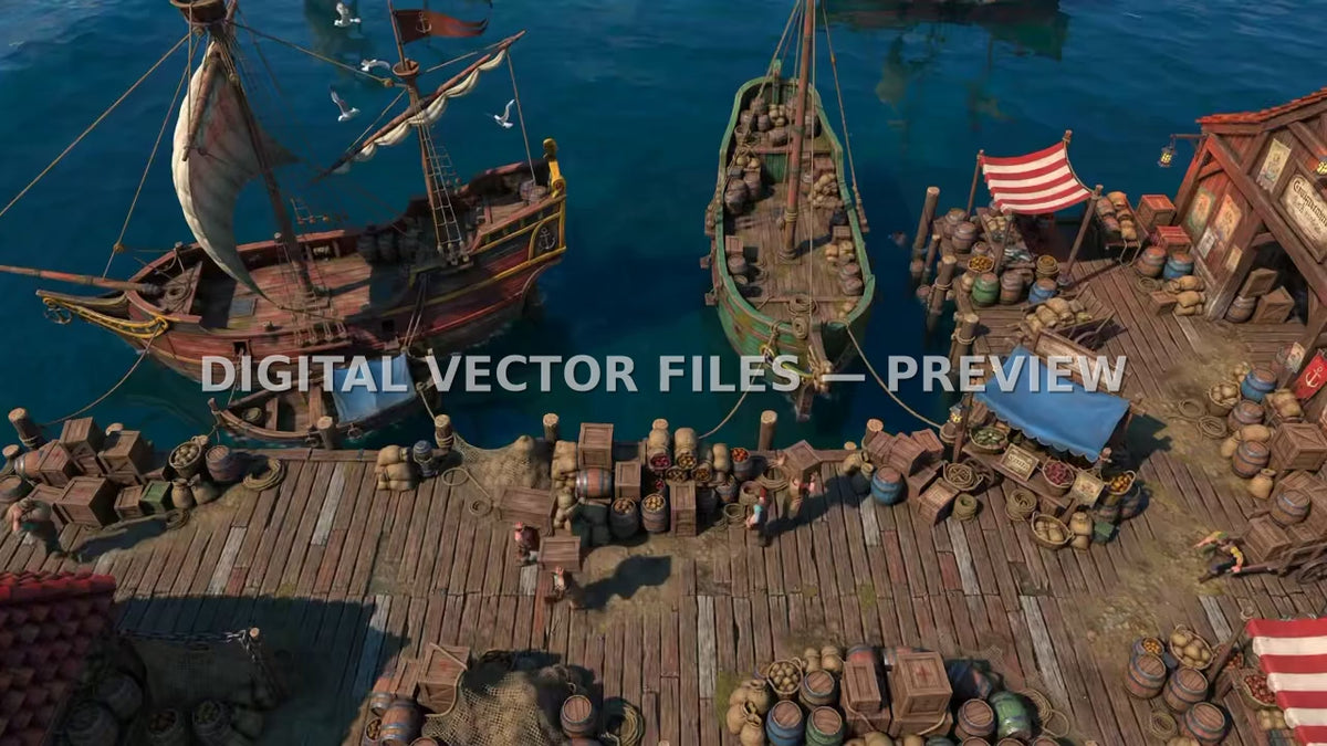 Animated Battlemap Pack — Harbors & Bridges (5 Maps)