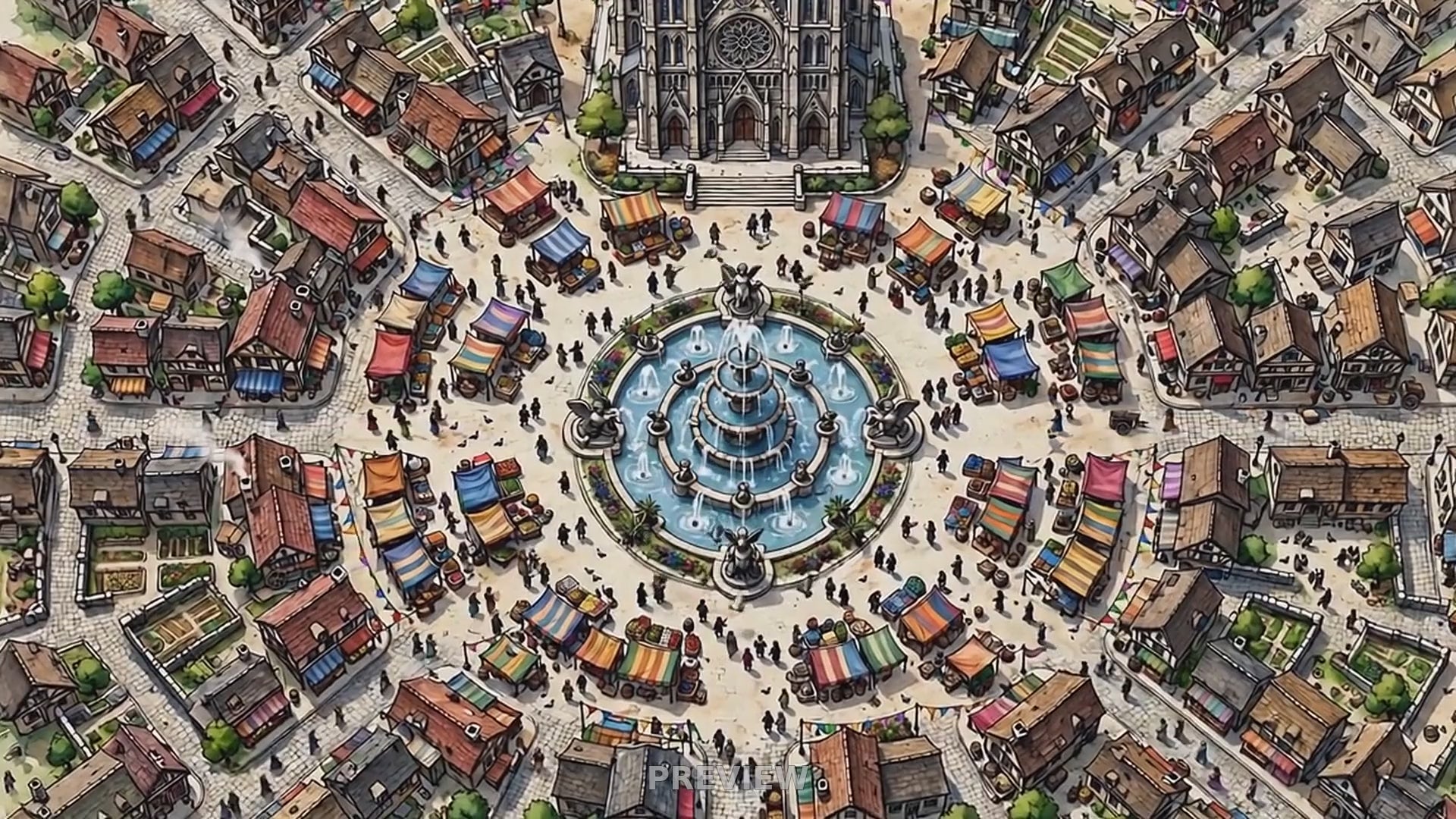 Preview: Absalom Grand Plaza animated battlemap