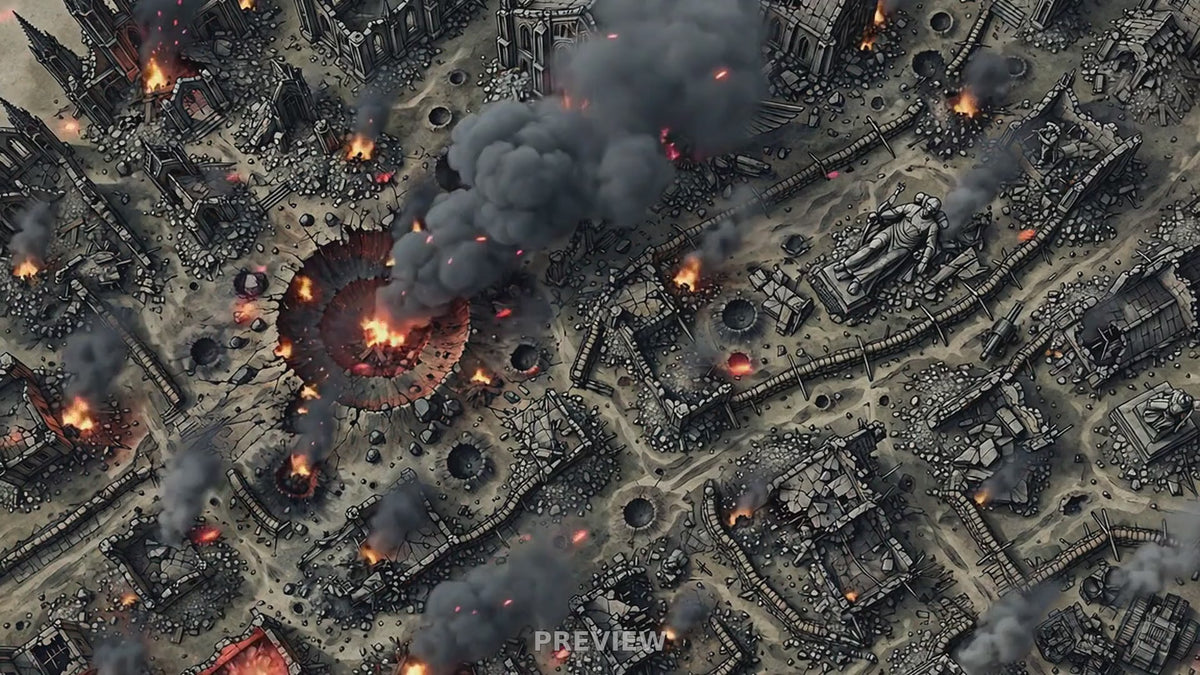 Preview: Hive City Ruins animated battlemap