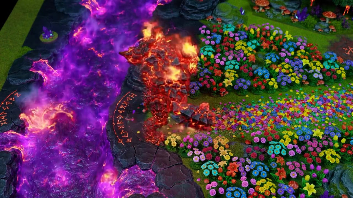 Animated Battlemap Pack — Candy Lava Gardens (5 Maps)
