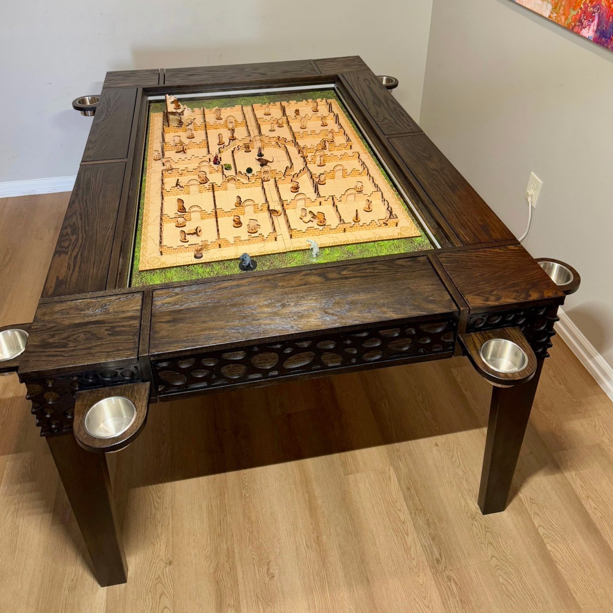 Multifunctional Gaming Dining Table, Digital screen with Storage. Custom Board game table
