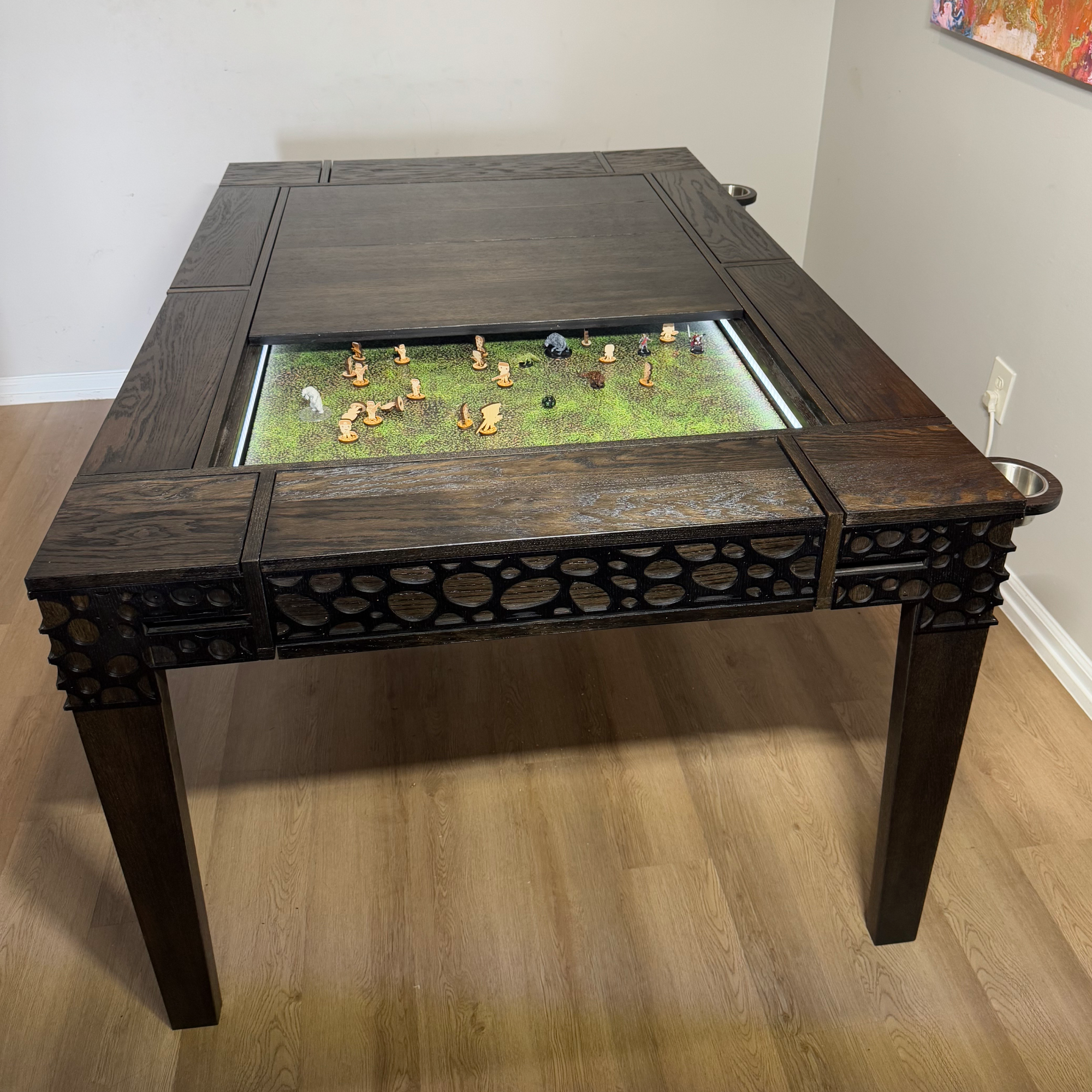 Multifunctional Gaming Dining Table, Digital screen with Storage. Custom Board game table